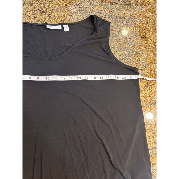 (2 Bundle) Susan Graver Knit Cardigan Jacket 1X Green Open Front Casual Tank Top - Picture 7 of 12